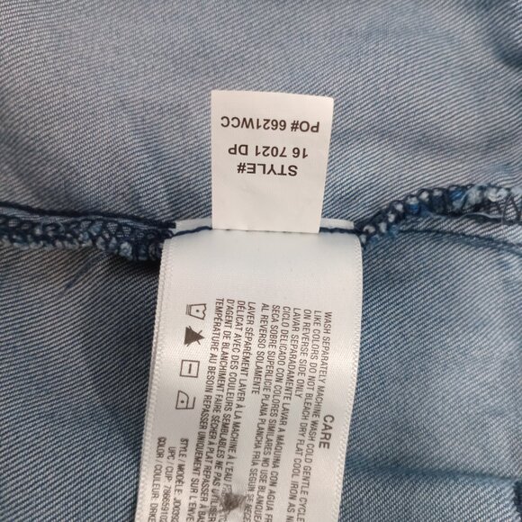 Jordache Romper Women's Denim Chambray Blue Summer Casual Preppy Size Medium - Picture 5 of 11